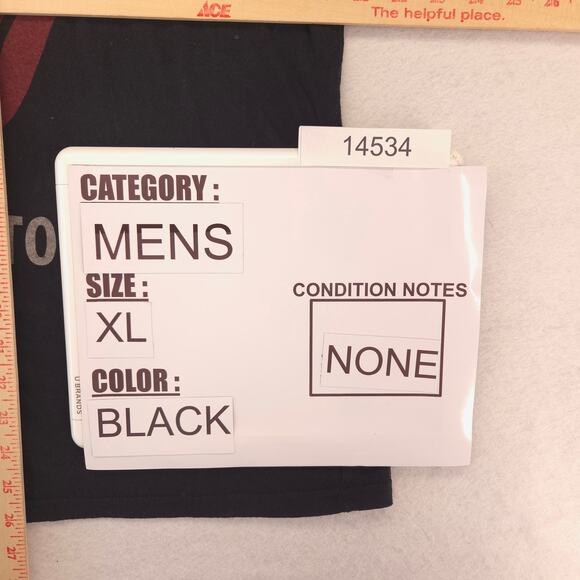 The Rolling Stones 1975 US Tour Band Crew Neck T Shirt Mens Size XL Black - Picture 8 of 9